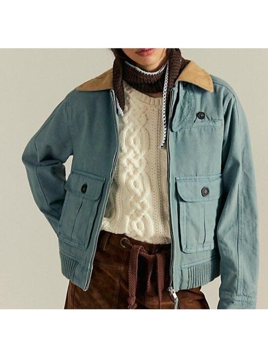 Free People Jackets & Blazers - Free People Harley Jacket Denim Utility Streetwear Layering Vintage Womens L